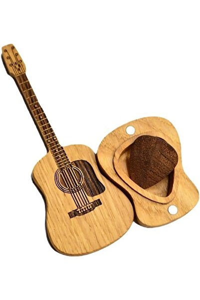 Arabest Wooden Acoustic Guitar Pick Holder with Stand and 3 Picks,Oak Storage...