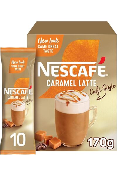 NESCAFÉ DOLCE GUSTO نسكافيه كافيه ستايل كراميل لاتيه، مزيج قهوة سريعة التحضي...