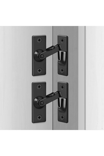 Arabest 90 Degree Sliding Door Latch,304 Stainless Steel Barn Door Lock,2.36 ...