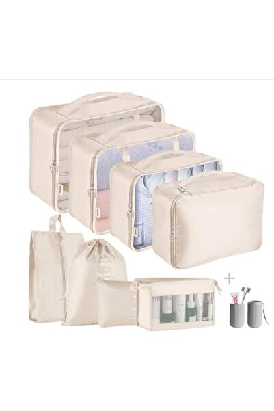 Arabest 9-Piece Travel Packing Cubes Set,Waterproof Luggage Organizers for Su...