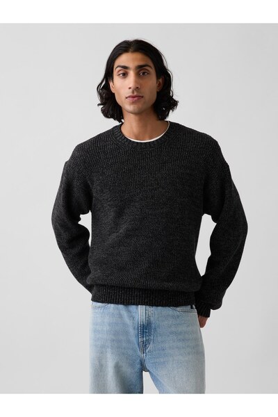 GAP Erkek Siyah Relaxed Shaker Kazak