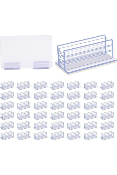 Arabest Self Adhesive Sneeze Guard and Sign Holder Clips for Cards and Labels...