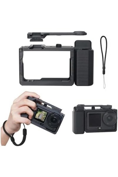 TERRIFI طقم مقبض التصوير Street Grip لـ Action 6، مقبض بلاستيكي مدمج للتصوير ...