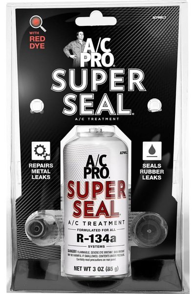 Interdynamics طقم إصلاح تسرب مكيف الهواء A/C Pro Super Seal مع خرطوم توزيع أس...