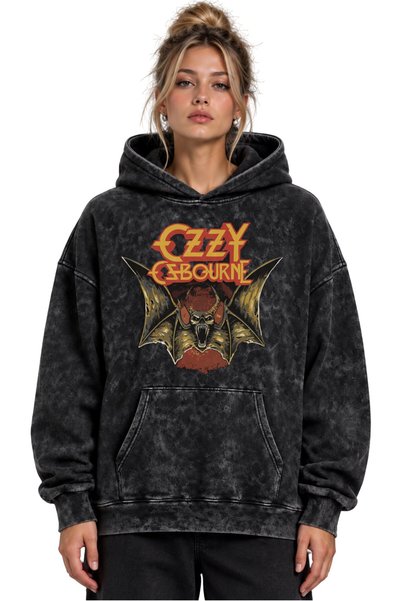 SEVBANO Ozzy Osbourne Black Sabbath Rock Metal Music Band Printed Unisex Oversize Washable Hoodie