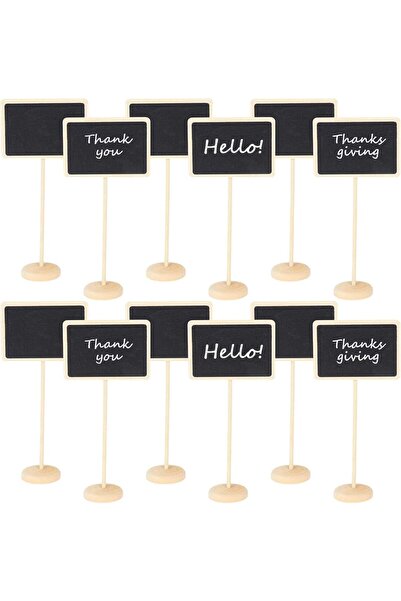 Arabest Mini Chalkboard Signs with Easel Stands,12 Pieces,Small Wooden Blackb...