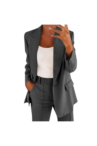 Generic Brand Patchwork Regular Fit Women's Blazer Set