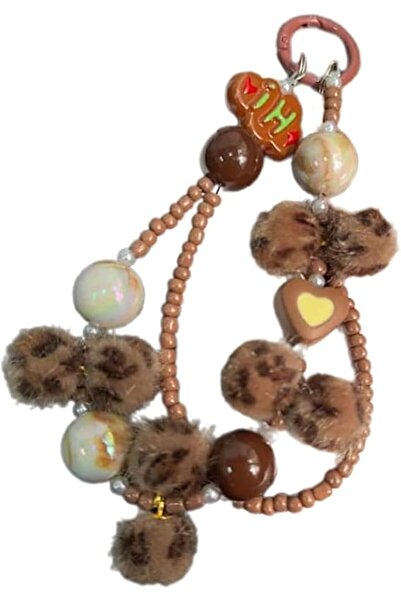 Arabest Cute Leopard Heart Phone Charm and Keychain,Stylish Bag Accessory wit...