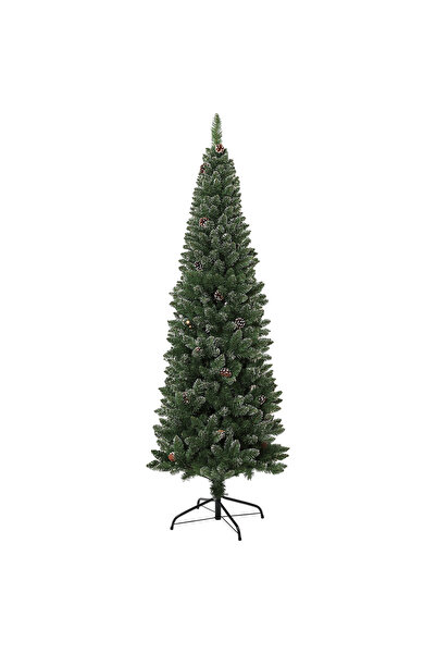 Generic Brand Brad de Crăciun artificial de 180 cm, cu 618 ramuri, conuri de ...