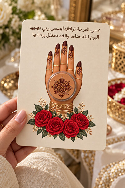 Generic Henna Night Favor Cards with Filled Henna Powder Pots, 12 Pieces |   ...