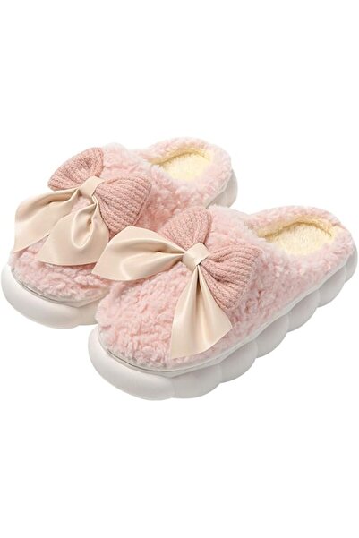 KASTWAVE Women Fuzzy Bow Slippers, Soft Plush Memory Foam House Slippers, War...