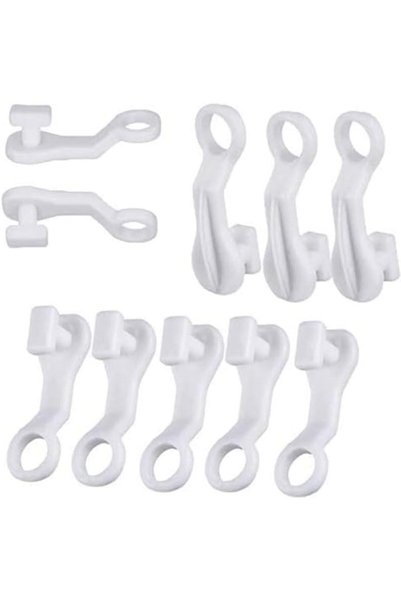 Arabest 50Pcs Plastic Curtain Glider Hooks,Durable Smooth Sliding Rail Track ...