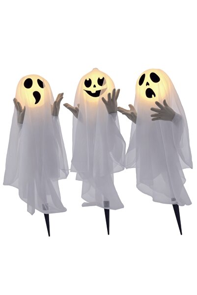 Generic Brand Decorațiune de Halloween, 3 fantome luminoase, senzor de mișcar...