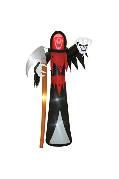 Generic Brand Decorațiune de Halloween Moartea cu Coasa gigantă de 3,7 m cu i...