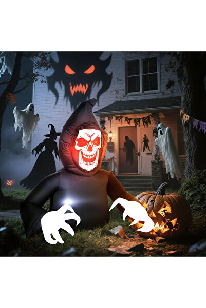 Generic Brand Decorațiune gonflabilă de Halloween, Moartea cu coasa, lumini L...