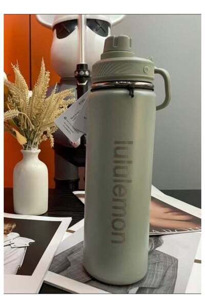 lululemon قارورة مياه رياضية معزولة حراريًا من الستانلس ستيل بسعة 24 أونصة / ...
