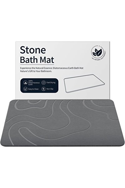Arabest Non-Slip Diatomaceous Earth Bath Mat,Super Absorbent Quick Drying Dia...
