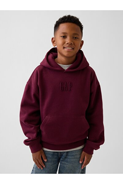 GAP Erkek Çocuk Mor VintageSoft Relaxed Logo Sweatshirt
