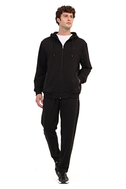 lumberjack طقم بدلة رياضية للرجال باللون الأسود MB SMR T.SUIT