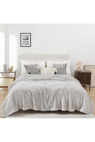 Vinnatsu Fleece Blankets Queen Size Navy Blue Throw Blankets for Bed, Luxury ...