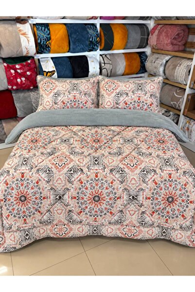 Sudemhome Çift Kişilik Çift Taraflı Peluş Welsoft Pufidik Polar Yorgan Seti (...