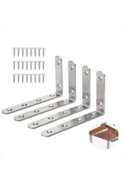 X SPRING Xspring Corner Brace, 4 Pcs Heavy Duty L Bracket for Shelves Bracket...