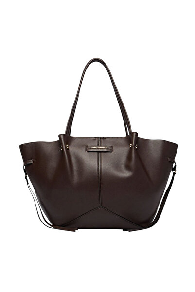 Karl Lagerfeld Γυναικεία K/Pierced Md Tote Τσάντα Καφέ B3W30347-451 Tobacco