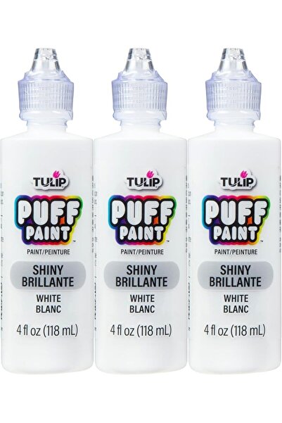 Tulip Puff Paint Slick White 4 Fl Oz (Pack of 3)