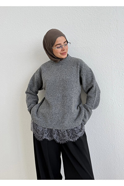 MODA AKSA 5413 DANTEL DTY KAZAK GRİ