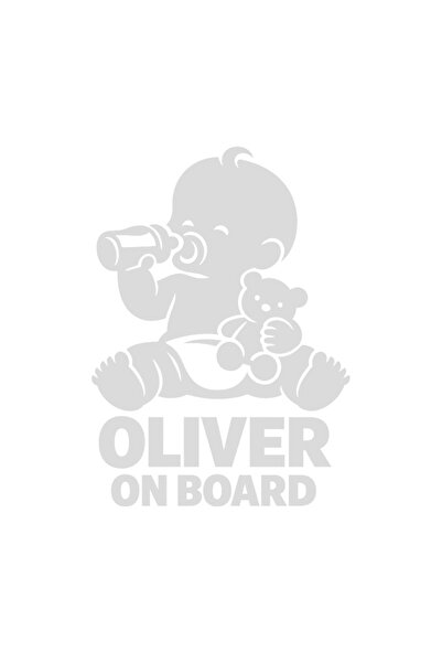 OEM Autocolant auto  "Oliver la bord ", 10cm, Alb
