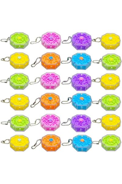 KASTWAVE 24 Pack Mini Cute Maze Game Toys-Party Favors for Kids,Brain Teaser ...