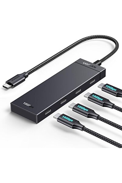 Ugreen Hub CM806 USB-C 4 porturi 10Gbps negru
