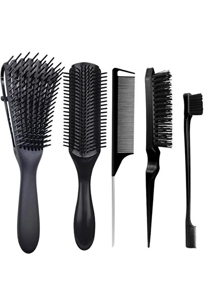 Yelajoy 5 Pcs Hair Brush Comb Set,Includes Head Massage Comb, Wet Hair Comb,E...