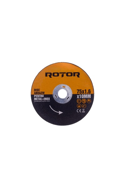 Rotor Disc Abraziv Taiere Metal Inox ROTOR, 75x1.6x10mm, pachet 5 buc