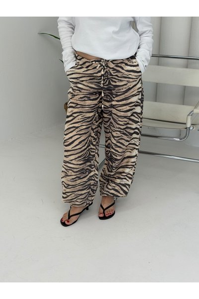 eyatelier Leopar zebra pantolon