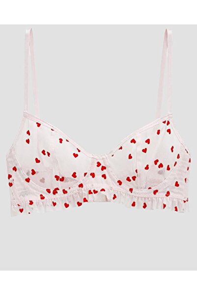 LC Waikiki Lcw Dream Pink Underwire Unpadded Heart Patterned T-Shirt Bra