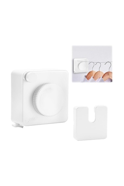 Zen Store Retractable Clothesline with Wall-Mounted Hooks | 9M Adjustable Was...