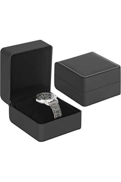 GENERAL Watch Box, Single Slot Leather Watch Storage Case with Removable Cush...