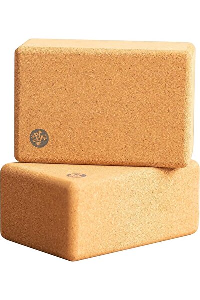MANDUKA Cork Yoga Block, Resilient Material, Portable Fit & Easy to Grip, Com...
