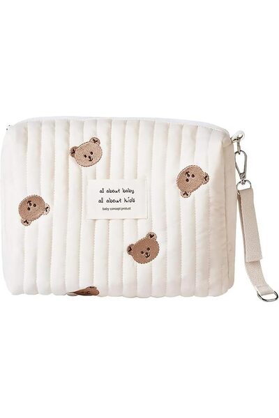 YRQX Baby Small Diaper Bag, Mini Stroller Storage Bag, Quilted Cotton Cute Ba...