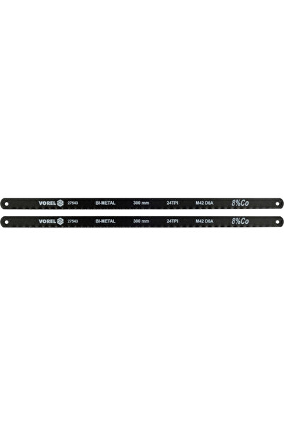 Vorel Set de 2 lame de ferăstrău bimetalice M42 D6A + Co 8%, 300x12.6x0.65 mm...