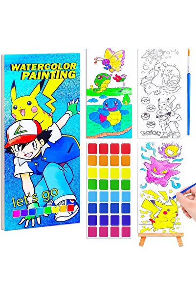 Arabest Pocket Watercolor Painting Book for Kids,Mess-Free Water Color Paint ...