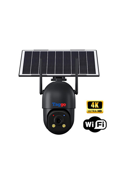 Taggo Κάμερα WiFi 4K 8MP με Ηλιακό Πάνελ, Ανίχνευση Ανθρώπου με AI, Συνεχής Κ...