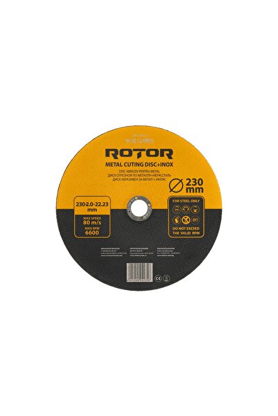 Rotor Disc Abraziv Taiere Metal Inox ROTOR, 230x2.0x22.23mm, pachet 25 buc