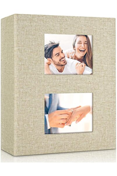 GENERAL Linen Photo Album 6x4, Small Photo Album holds 200 Pockets, Picture A...
