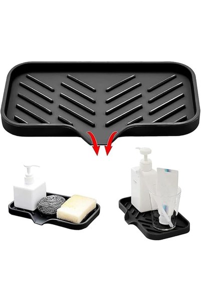GENERAL Bokila Silicone Bathroom Soap Dishes, Kitchen Sink Sponge Holder, Sho...