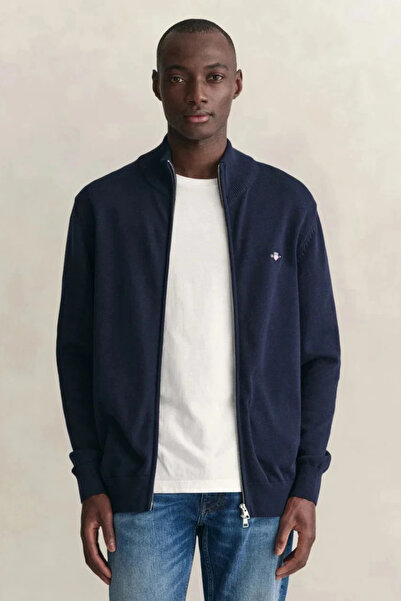 Gant Erkek Lacivert Regular Fit Fermuarlı Hırka