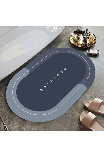 Matto home Oval Dekoratif Paspas | Su Emici, Kaymaz Kauçuk Taban | Banyo, Ant...