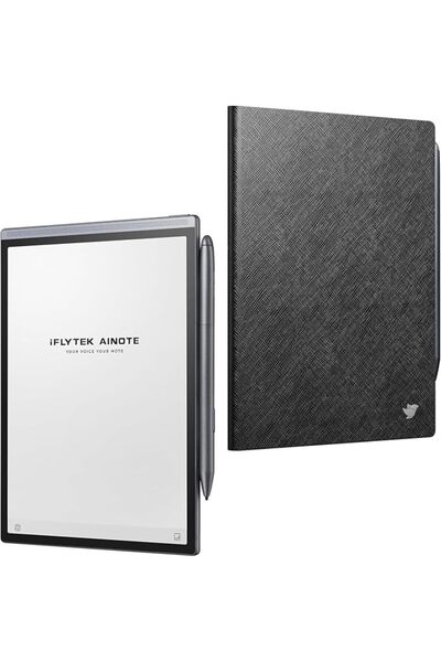 Generic جهاز لوحي AINOTE Air 2 E-Ink مع غطاء حماية أسود - غطاء من الجلد الصنا...