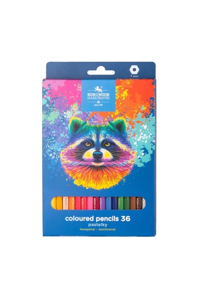 Koh-i Noor Set 2 x 36 Creioane Colorate de Forma Hexagonala, Raton, 2.8 mm